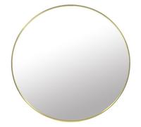 Miroir mural rond - Ø 80 cm - Miroir de salle de bain - Miroir décoratif couloir entrée - Cadre en métal doré