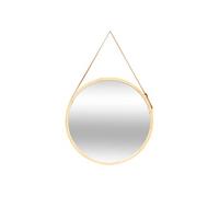 - Miroir Mural Rond à Suspendre "Bambou" 50cm Naturel