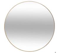 Miroir mural rond ALICE 76 cm - Cadre aluminium doré, style chic
