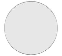 Miroir mural rond argenté Ø 50 cm avec verre transparent et cadre en PVC Montage mural pour chambre à coucher, salle de bain, couloir et salon Miroir cosmétique décoratif pour le maquillage et le