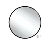 Miroir mural rond avec cadre en aluminium design minimaliste noir