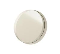 Miroir Mural Rond Déco "Bord Métal" 30cm Blanc