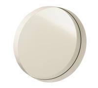 Miroir Mural Rond Déco Bord Métal 30cm Blanc