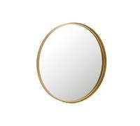 Miroir Mural Rond Design ""Bord Métal"" 60cm Or