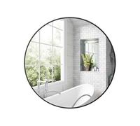 Miroir mural rond dia. 70 cm cadre métal noir