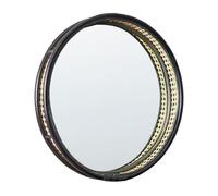 Miroir mural rond en rotin noir d 60 cm DAKSA