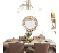 Miroir mural rond, luxe art moderne, disponible en 60 cm et 80 cm, argent rond 60 cm