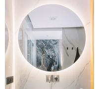Miroir Mural Rond, Miroir Salle de Bain Mural, Miroir Rond sans Cadre