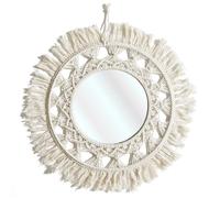Miroir mural rond style bohème (Ø55 cm)