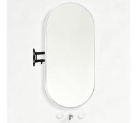 Miroir mural rotatif à 360° avec bras télescopique réglable - Idéal pour salle de bain, chambre, décoration d'hôtel et entrée - Design pivotant pour une commodité ultime