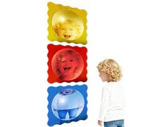 Miroir Mural Sensoriel, 3 Couleurs Miroir Bulle Infinie Acrylique 25CM, Équipement Sensoriel Ludique pour En-fants Autistes, Stickers Muraux Miroirs Infinis Nouveauté, pour Décoration Intérieure