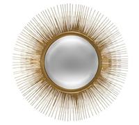 Miroir Mural Soleil en Métal Doré D 58 cm - Atmosphera