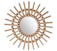 Atmosphera - Miroir mural Soleil - Rotin - D 30 cm