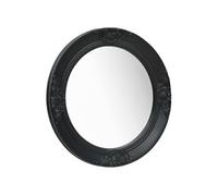 vidaXL Miroir Mural Style Baroque Miroir Suspendu Décoratif Miroir de Garde-Robe Dressing Rond Chambre à Coucher Maison Intérieur 50 cm Noir