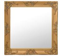 vidaXL Miroir mural Style baroque Suspendu décoratif pour dressing rectangulaire 50x60 cm doré