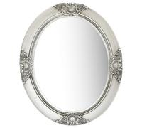Miroir Mural Style Baroque 50x70 cm Blanc Suspendu Dressing Garde-robe vidaXL