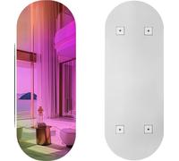 Miroir mural, surface irisée, design moderne, ovale