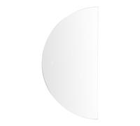 Miroir Mural Suspendu Argenté à LED 50 x 100 cm Forme Demi Ronde Minimaliste Lou