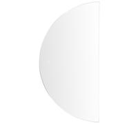 Beliani Miroir Mural Suspendu Argenté à LED 60 x 120 cm Forme Demi Ronde Minimaliste Loue
