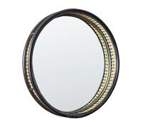 Miroir mural rond en rotin noir d 60 cm DAKSA