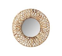 Atmosphera - Miroir mural tressé Terre Sauvage - Diam. 45 cm - Beige - Terre sauvage Beige G