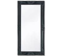 vidaXL Miroir Mural Style Baroque Miroir Suspendu Décoratif Miroir de Garde-Robe Dressing Chambre à Coucher Maison Intérieur 100x50 cm Noir