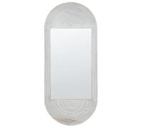 Miroir Mural Vintage Care en Bois 56 x 130 cm Blanc Cassé BRIANT