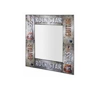 Miroir Mural Vintage "Guitare" 74cm Argent