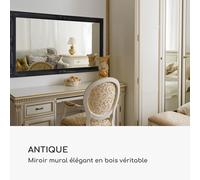 Miroir mural Wembley bois véritable rectangulaire 140 x 75 cm