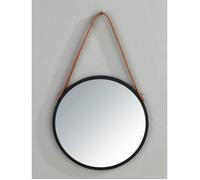 Miroir mural - WENKO - Borrone - Rond - Argenté - 40 cm - Décoration murale