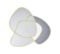 Miroir Murale Forme Irrégulière Art Déco Cadre Verre Coloré Doré Tailly