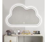 Miroir Nuage LED, Miroir De Salle De Bain Sans Cadre Irrégulier, Miroir De Courtoisie 600x400mm , 780x580mm, Miroir Mural Éclairé, Interrupteur Tactile, 3 Tons De Couleurs, Dimmable ( Size : 78x58cm )