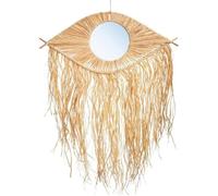 Miroir Oeil de Bali raphia 67 x 89 cm
