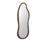 sweeek - Miroir Organique Austin en Bois d'hévéa. Couleur Noyer. 120 cm