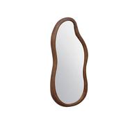 sweeek - Miroir Organique Austin en Bois d'hévéa. Couleur Noyer. 70 cm