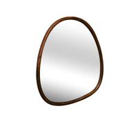 Miroir organique en bois de sapin 55cm couleur noyer CHARLIE L 55 x l 50 x E 3cm