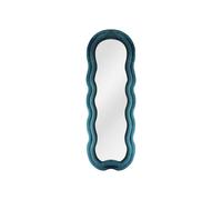 Miroir organique en velours - L. 60 x H. 160 cm - Bleu - LINOA