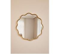 Miroir - ORNAMURA - Vague d'or - 60 cm - Métal doré - Design ondulé élégant