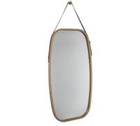 miroir ovale bambou anse cuir miroir G