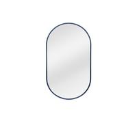 Miroir ovale en aluminium - L. 40 x H. 70 cm - Noir - INARA