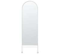 Miroir Ovale Moderne 45 x 145 cm Métal Blanc Jarnages