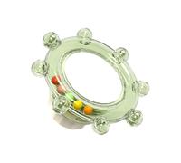 Miroir Perruche - Jouet rotatif interactif avec son pour volière | Disque coloré en polycarbonate ABS de 8,5 cm avec boucle en spirale, accessoire de cage pour perroquet, calopsitte