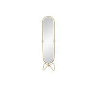 Miroir pivotant sur pied en métal - L. 45 x H. 171 cm - Doré - ASATU