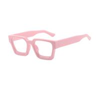 Miroir Plat Lunettes Style Rétro Cadre Carré avec Lumière Bleue Bloquer Protection UV Lunettes de Soleil Mode Forward Options Colorées pour Rose
