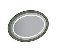 Miroir plat ovale VitrA Valarte 65828, 1000 x 45 x 700 mm, éclairage LED, corps laqué vert vintage