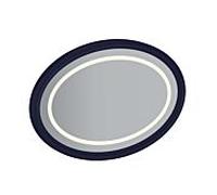Miroir plat VitrA Valarte 65789 1000x45x700mm, ovale, éclairage LED, corps bleu acier laqué