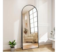 Miroir Plein Pied Arche 173x63 cm - Cadre Aluminium Noir, Stable Sans Montage - Design Moderne pour Salon & Chambre