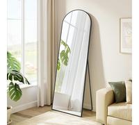 Miroir pleine longueur, 162 x 53 cm, en forme d'arc, cadre en aluminium doré, sur pied bombé, grand miroir mural pour chambre à coucher, salon