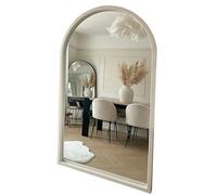 Miroir Pleine Longueur Grand Miroir Encadré en Bois Décoratif pour Salle de Bain Salon Chambre Entrée Couloir(White,80x180 cm/31.5x70.9 in)