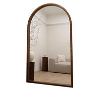 Miroir Pleine Longueur Grand Miroir Encadré en Bois Décoratif pour Salle de Bain Salon Chambre Entrée Couloir(Walnut,100x200cm/39.4x78.7 in)